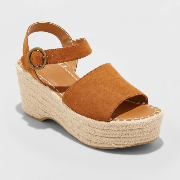 Universal Thread Shoes - Women' Morgan Microuede Two Piece Epadrille Wedge